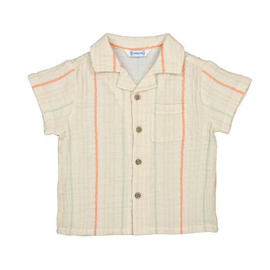 Conj. Camisa 1113 rayas short 1216 arcilla playera 1004 nata