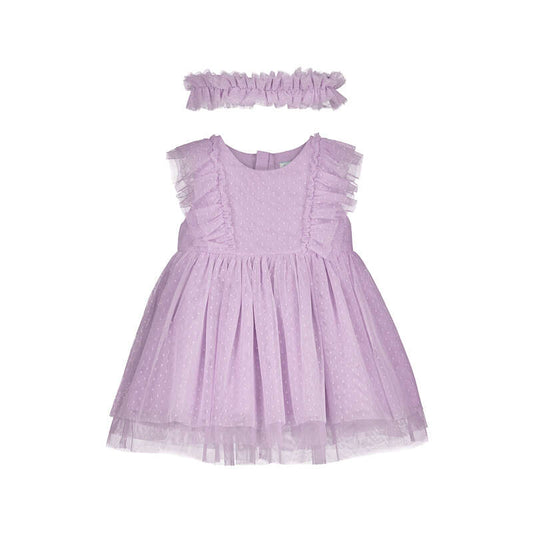 Vestido tul 1905 malva