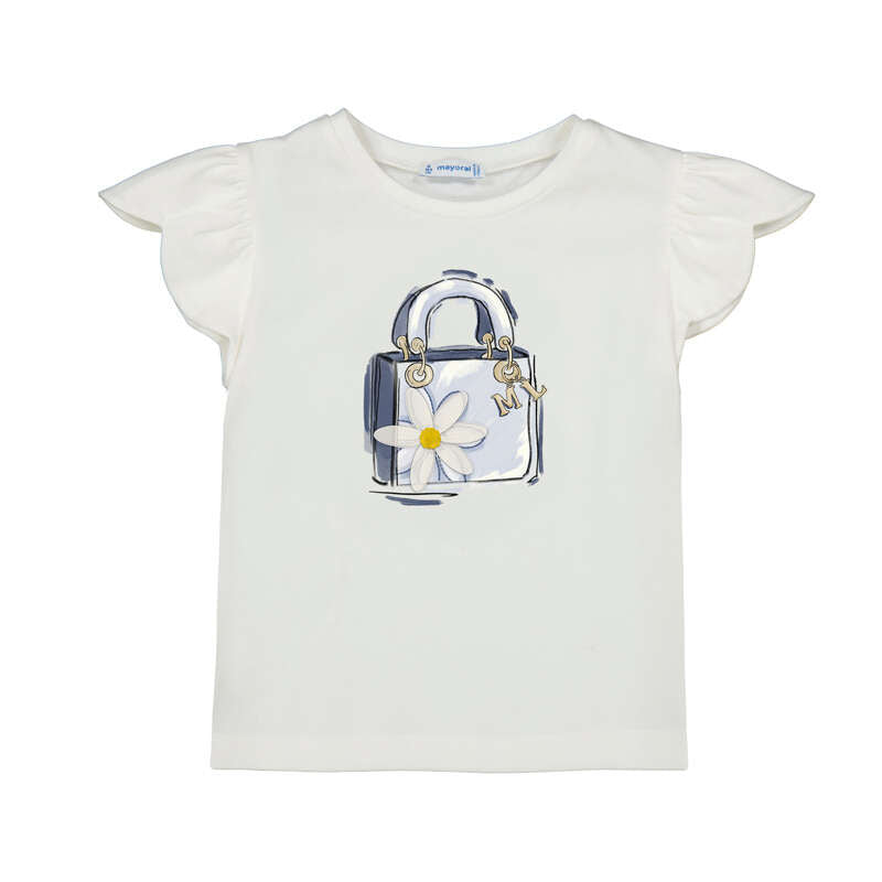 Conj.Camiseta 3002 porcelana y falda 3903 celeste