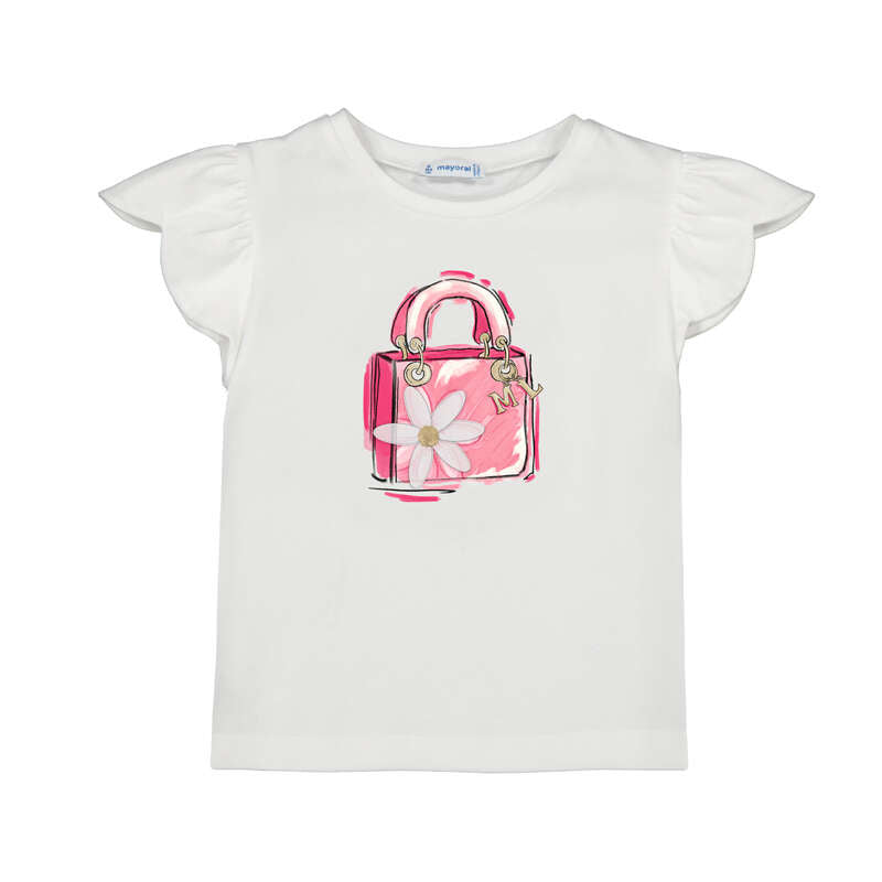 Conj.Camiseta 3002 blanco y falda 3903 candy