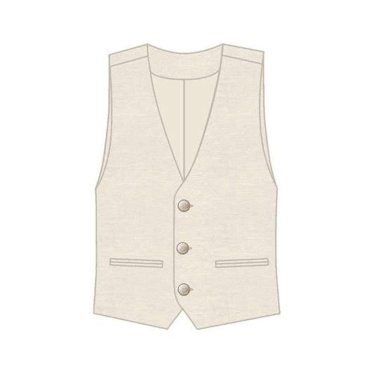 Conj.Chaleco lino 3379 avena cuadros y short 3201 avena cuadros