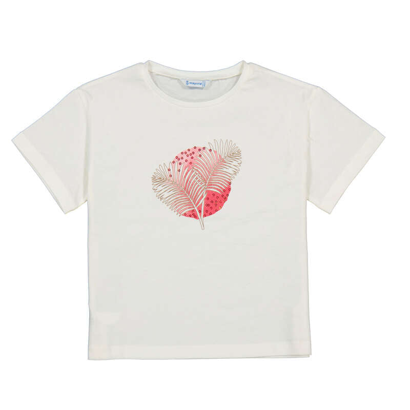 Conj.Camiseta 6005 crudo y falda 6901 coral