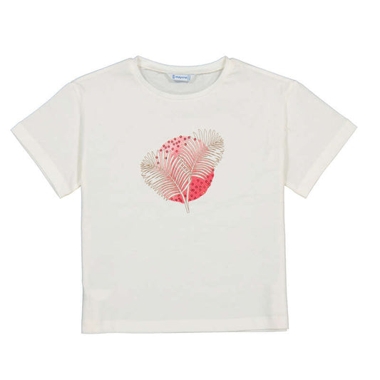 Conj.Camiseta 6005 crudo y falda 6901 coral