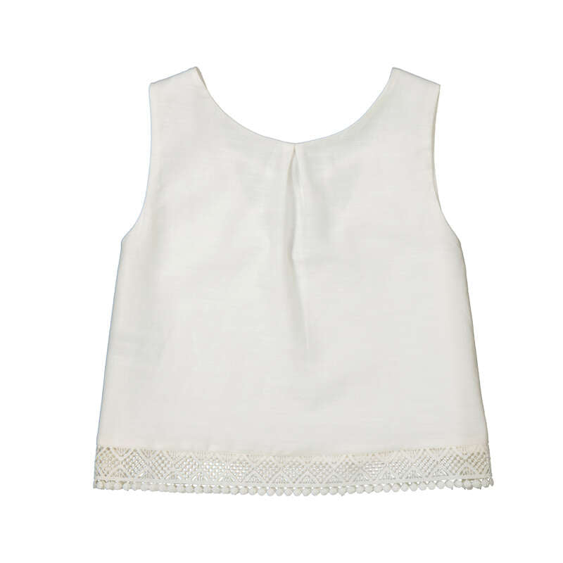 Conjunto.Blusa 6157 crudo y pantalón 6545 crudo