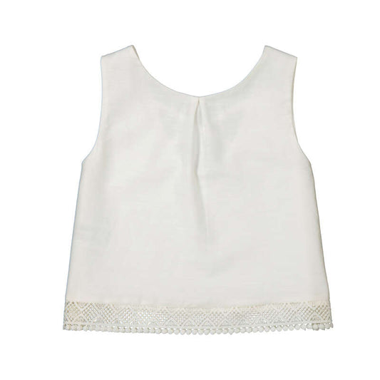 Conjunto.Blusa 6157 crudo y pantalón 6545 crudo