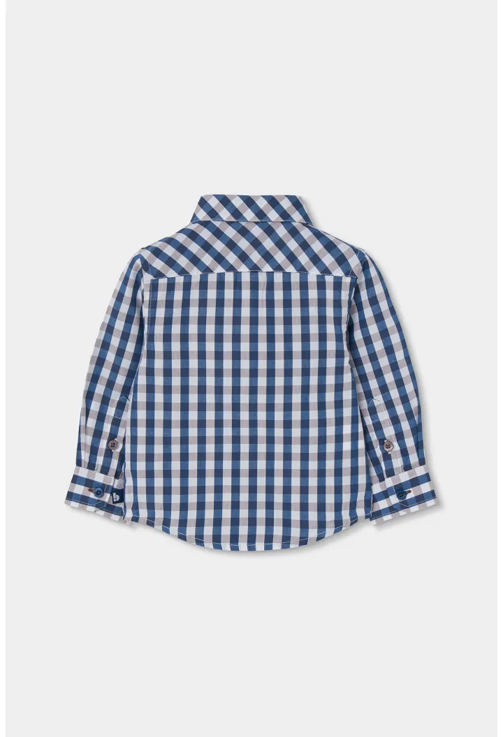 Camisa popelin cuadros para niño 814047 BOBOLI