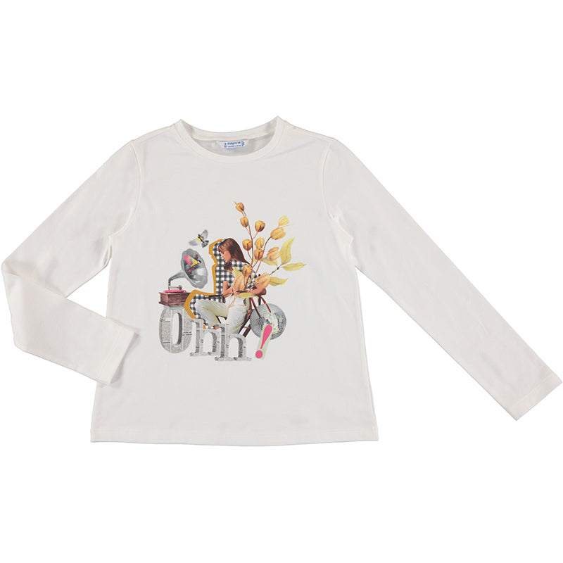 Camiseta m/l niña 7025 crd mostaza