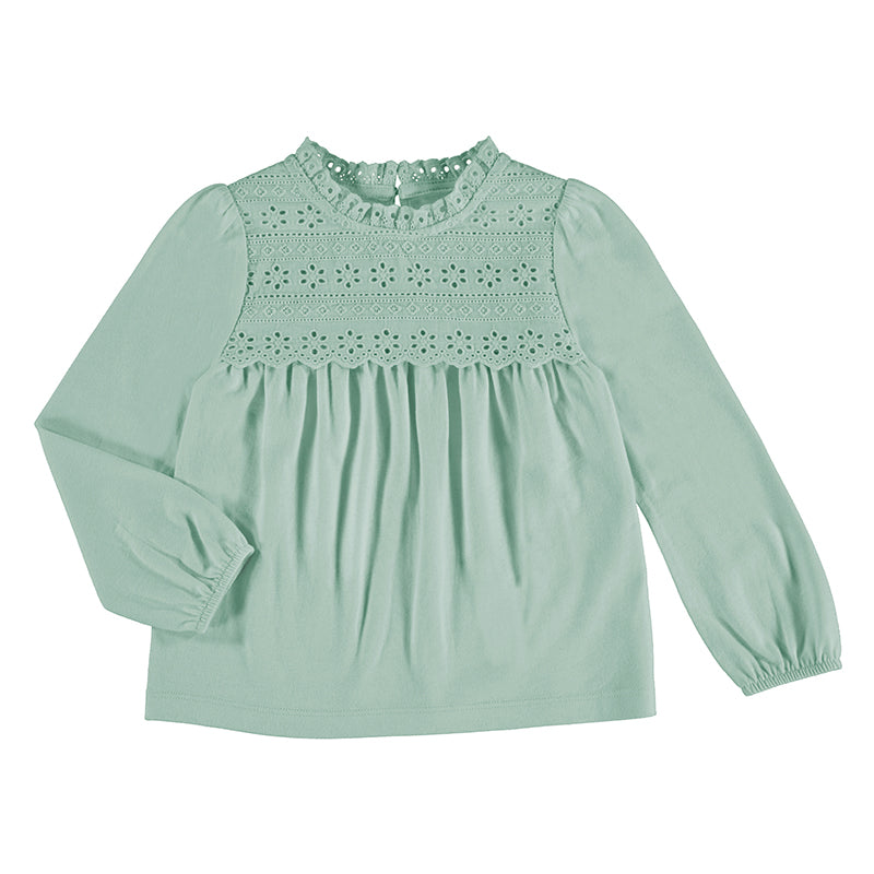 Camiseta m/l bordados 4027 jade