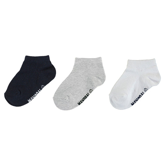 Set 3 calcetines cortos lisos 10230