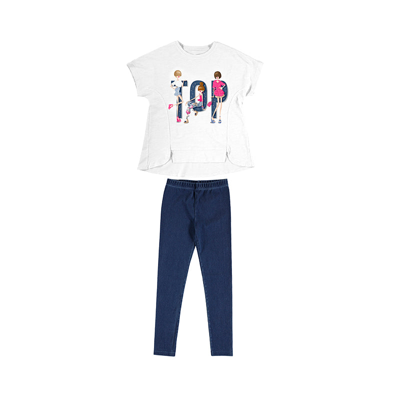 Conj. leggings 6742 blanco amaran