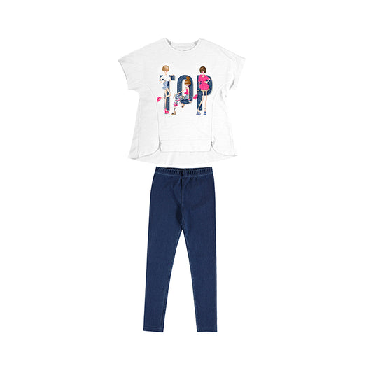 Conj. leggings 6742 blanco amaran
