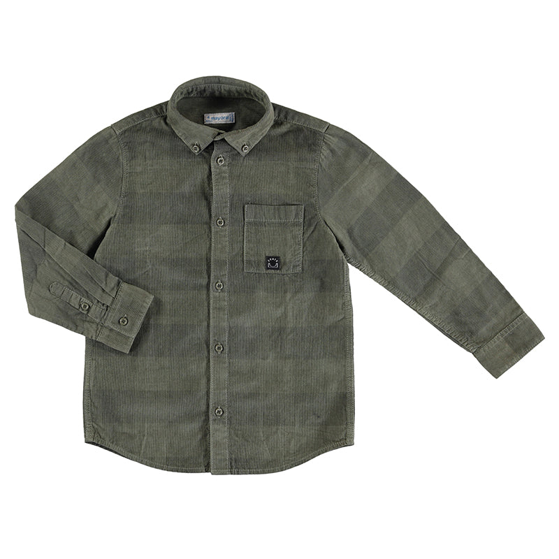 Camisa m/l pana cuadros 4188 bosque