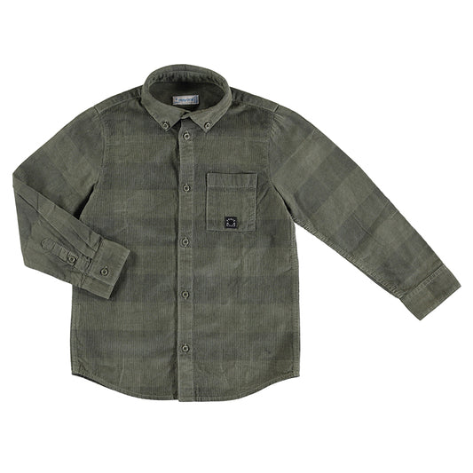 Camisa m/l pana cuadros 4188 bosque