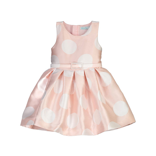 Vestido mikado topos 5032 Rosa