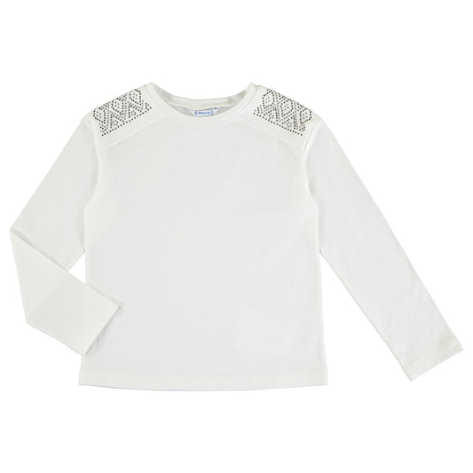 Camiseta m/l tachuelas 7022  crudo