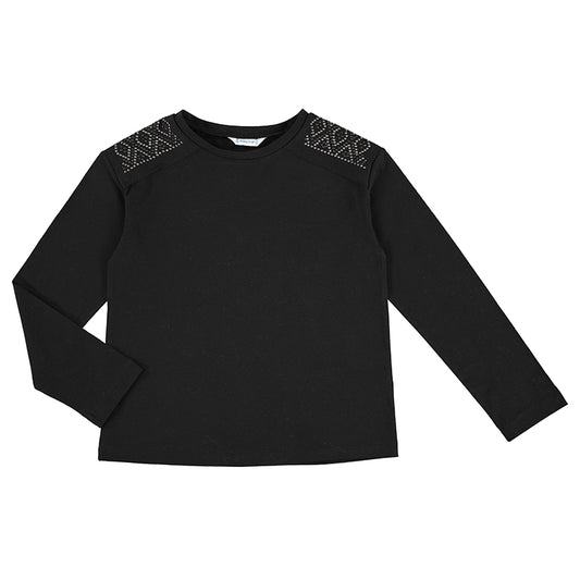 Camiseta m/l tachuelas 7022 negro