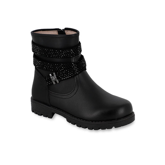 Botin motero cinta 44313 46313 48313 negro