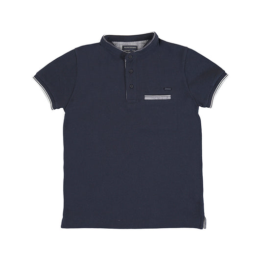 Polo m/c cuello mao contrastes 6101 marino