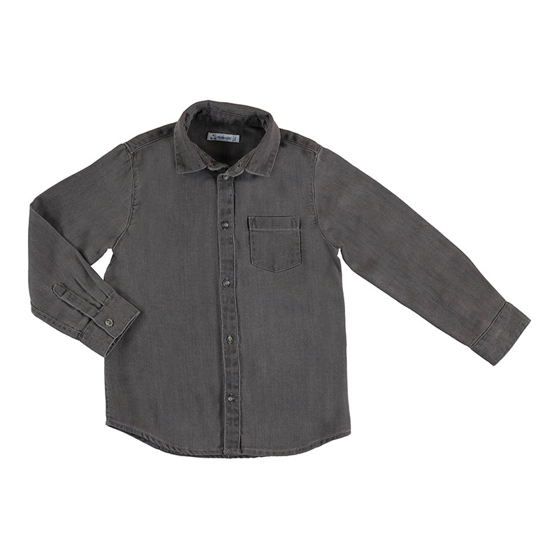 Camisa m/l soft denim 4187 gris