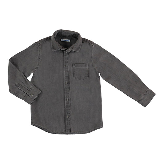 Camisa m/l soft denim 4187 gris