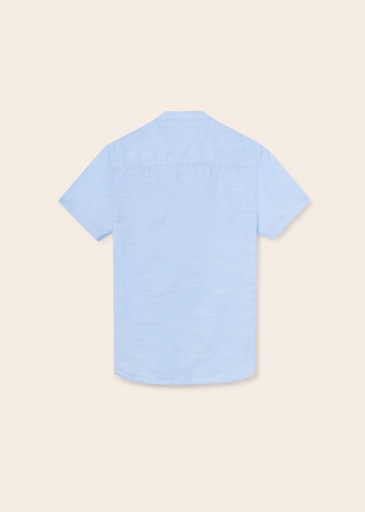 camisa m/c cuello mao 6113 celeste