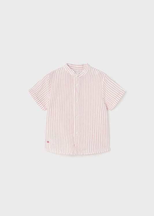 camisa m/c cuello mao lino 1112 rayas