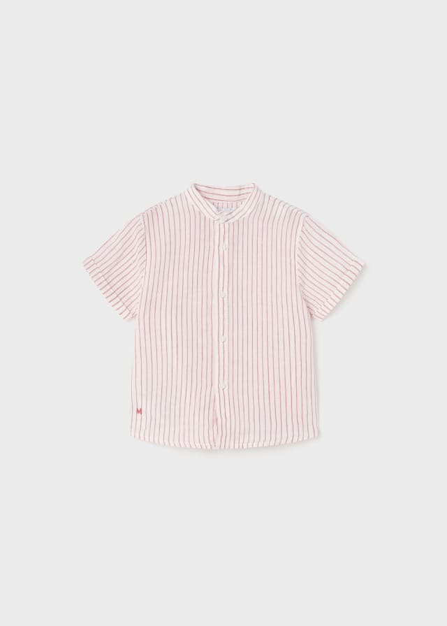 camisa m/c cuello mao lino 1112 rayas