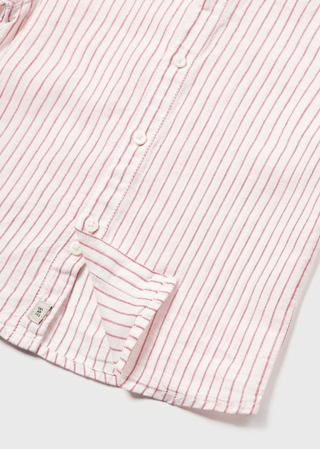 camisa m/c cuello mao lino 1112 rayas