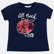 Camiseta manzana lentejuelas 3015