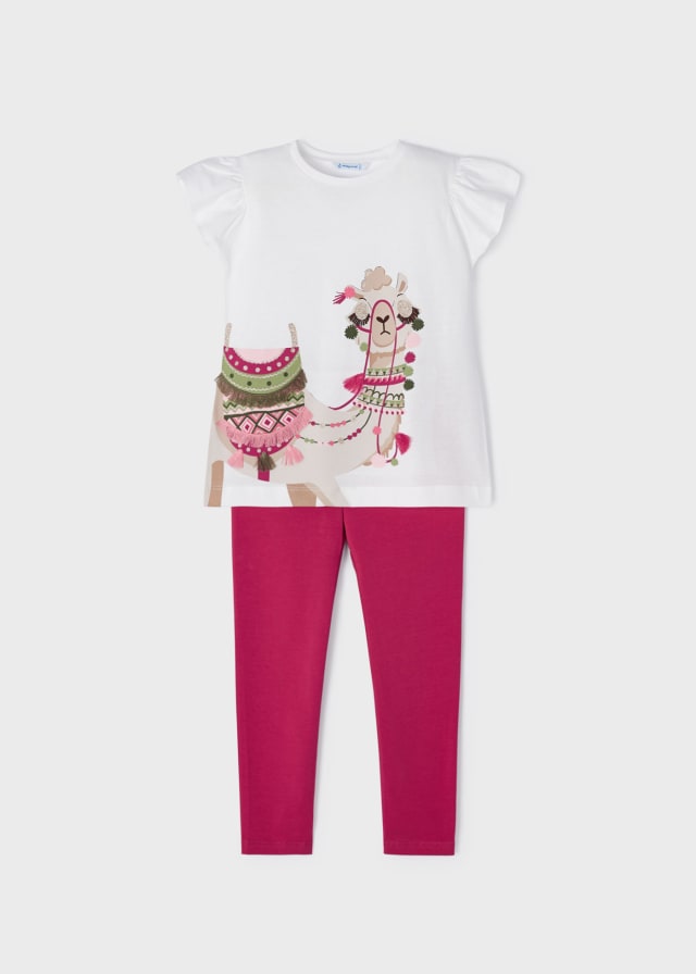 Conjunto leggins con bordado 3779 hibiscus