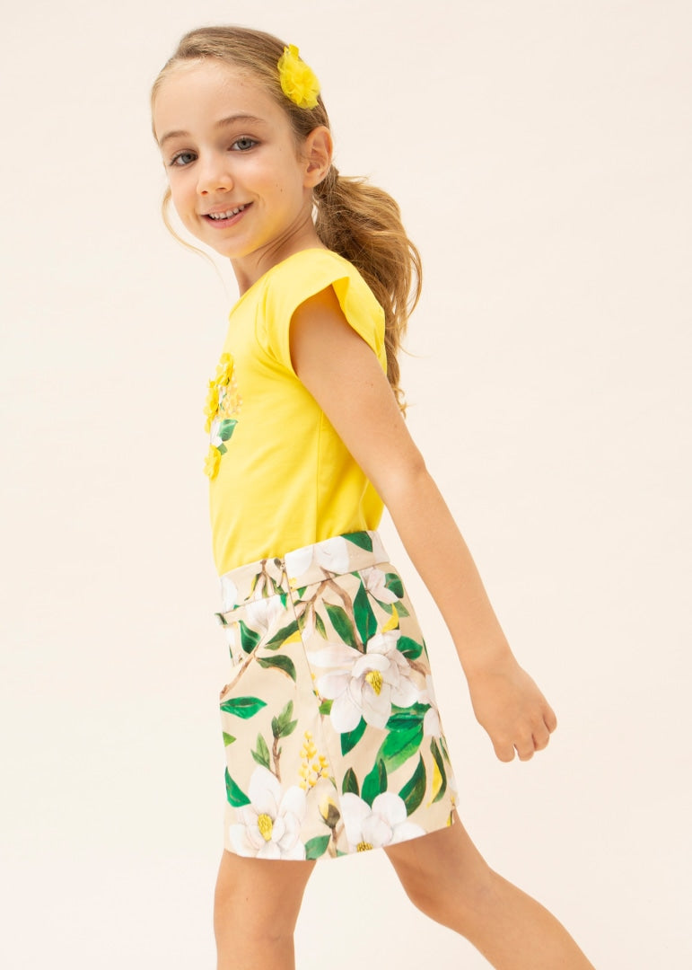 falda pantalón estampado 3906 beige