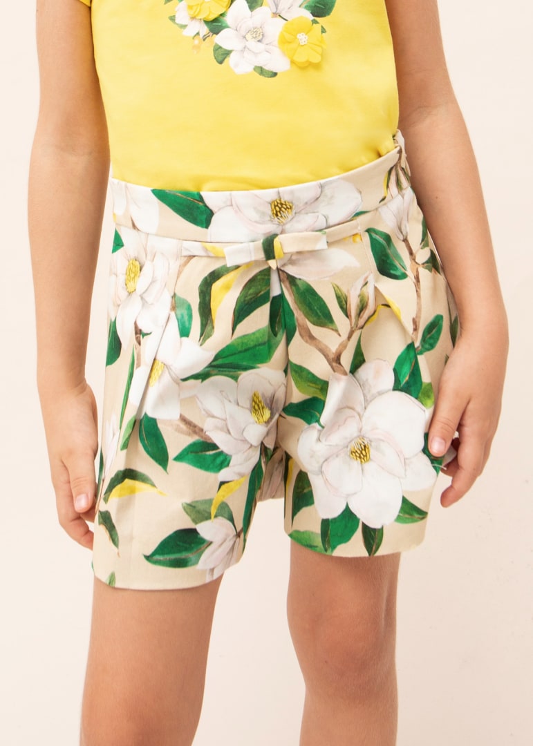 falda pantalón estampado 3906 beige
