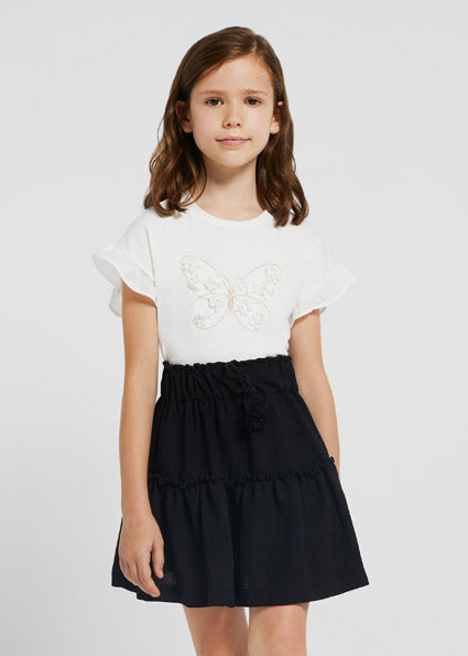 Falda crepe 6951 negro