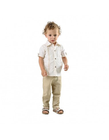 Pantalón Lino beige