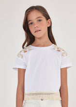 Cargar imagen en el visor de la galería, camiseta m/c flecos 6050 blanco
