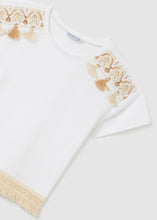 Cargar imagen en el visor de la galería, camiseta m/c flecos 6050 blanco
