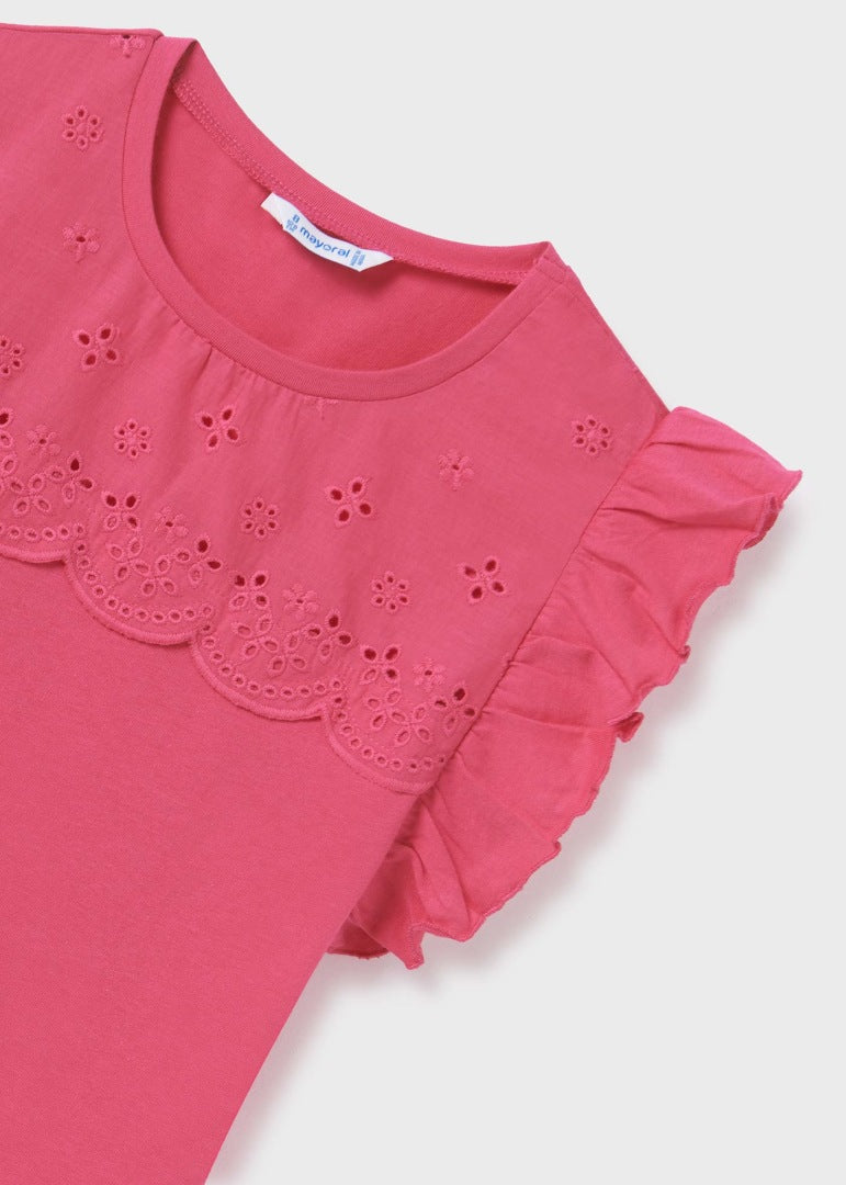 Camisetas tirantes perforada 6060 coral