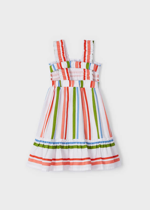 Vestido rayado 3932 melocotón