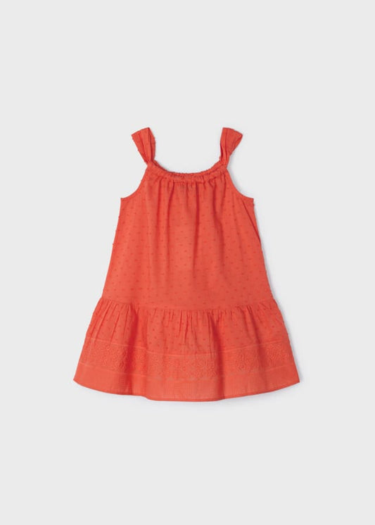 VESTIDO 3938 NARANJA BORDADO