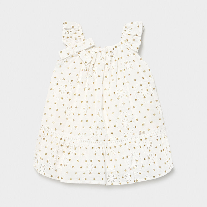 Vestido perforado lunares bebé niña 1979